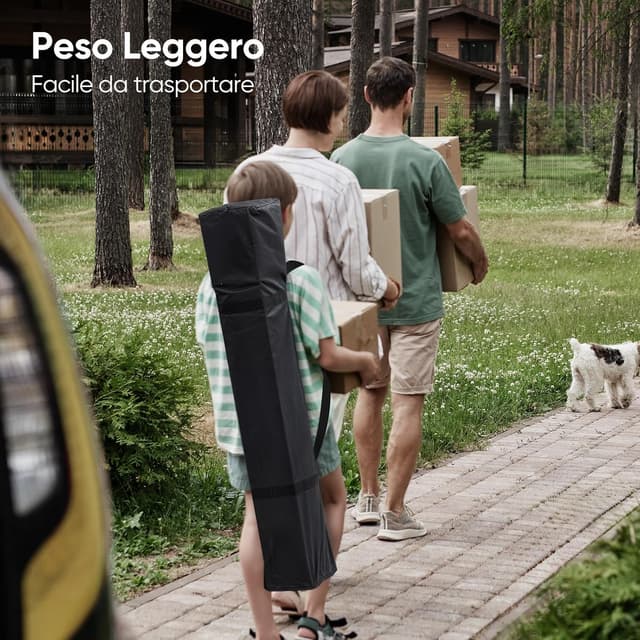 Detalle 2 de Quictent Gazebo pieghevole portatile 3x3 m con borsa 3 livelli – bianco