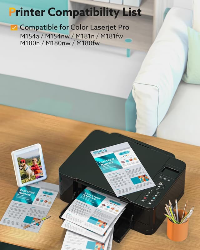 Detalle 2 de KEENKLE 205A CF530A toner compatibile HP 205A CF530A, 4-pack colori (Nero/Ciano/Magenta/Giallo)