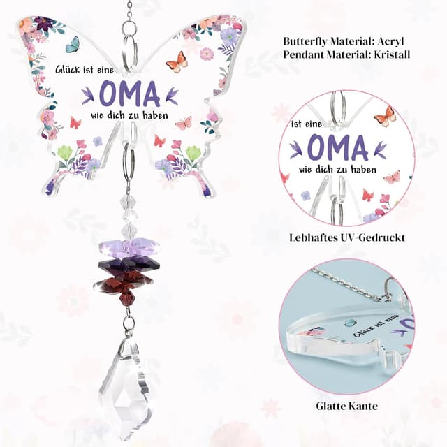 Detalle de KAAYEE Oma Geschenk Sonnfänger mit Kristall