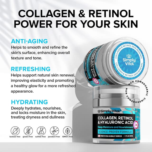 Detalle de SimplyVital Face Moisturizer Retinol