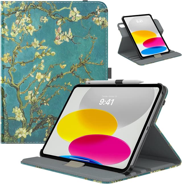 Detalle de TiMOVO Schutzhülle für iPad 11 (A16) / iPad 10 (10,9 Zoll) – 90° drehbar Smart Case mit Standfunktion & Stift-Schlaufe