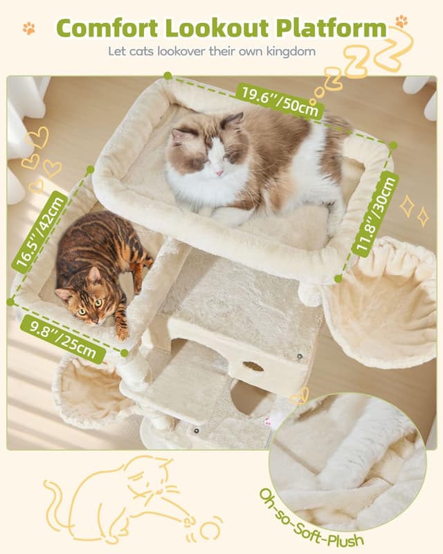 Thumbnail 2 de Taoqimiao Rascador para Gatos Grandes 193cm