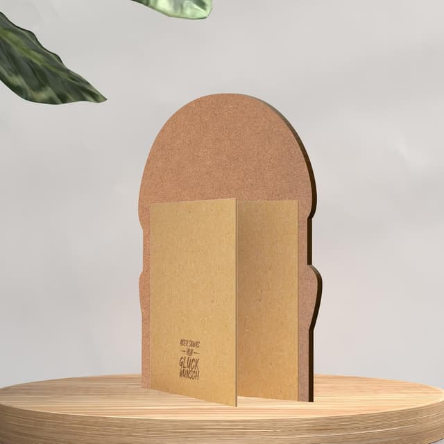 Detalle 1 de Lustige Geburtstagskarte Ball aus Holz