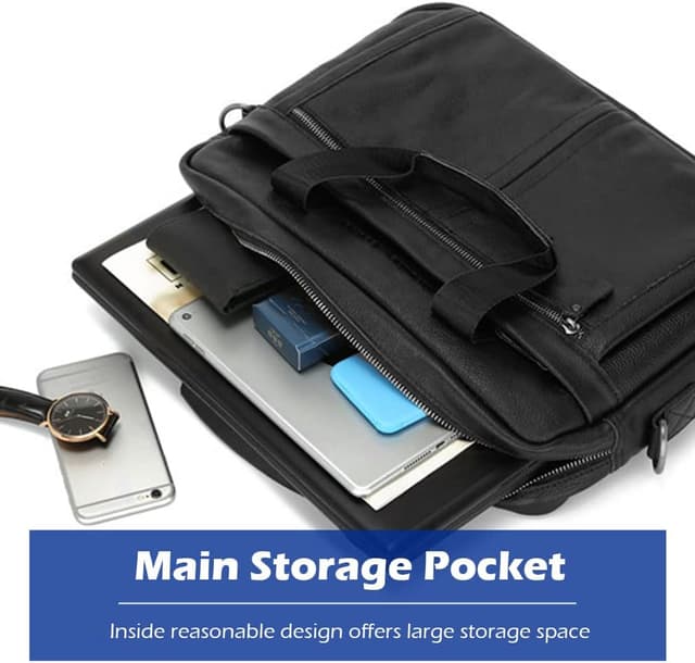 Detalle de SPAHER B015 mallette 15,6 pouces en cuir