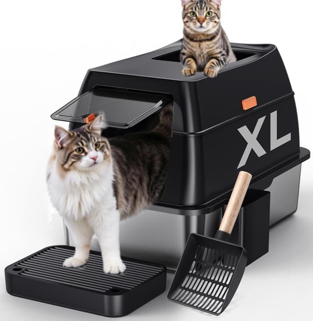 Imagen de Gimars Lettiera acciaio 60x40x41 cm 🐾 en OfertitasTOP