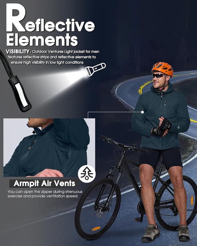 Detalle de Wasserdichte Herren Regenjacke mit 10.000 mm