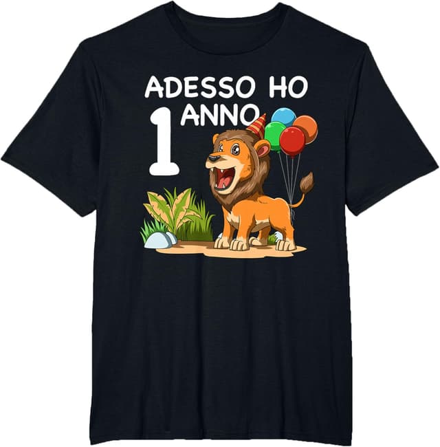 Thumbnail 4 de Maglietta 1 Compleanno Leone bambini