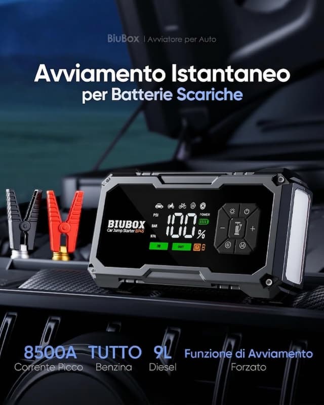 Detalle 2 de BiuBox 8500A avviatore emergenza auto 150PSI
