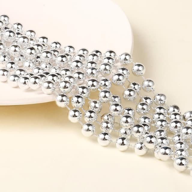Thumbnail 4 de Silver Pearl Beads Garland 33 ft, 10mm ๐