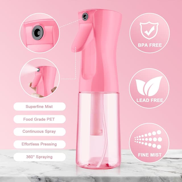 Detalle 2 de LOPHE lot de 2 petits flacons pulvérisateurs à brume fine 200 ml (PET) – pulvérisation à 360°