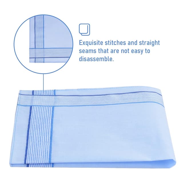 Detalle de Aomig Herren-Taschentücher aus Baumwolle, Set mit 12 Stofftaschentüchern (40 x 40 cm)