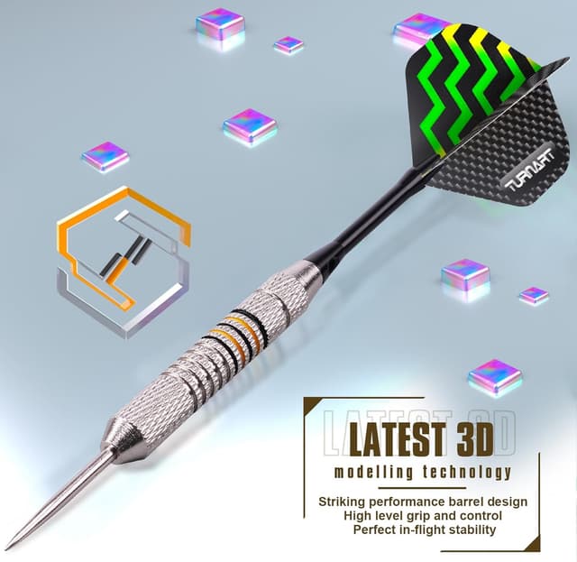 Detalle de Steel tip darts set 12 pack, 22g