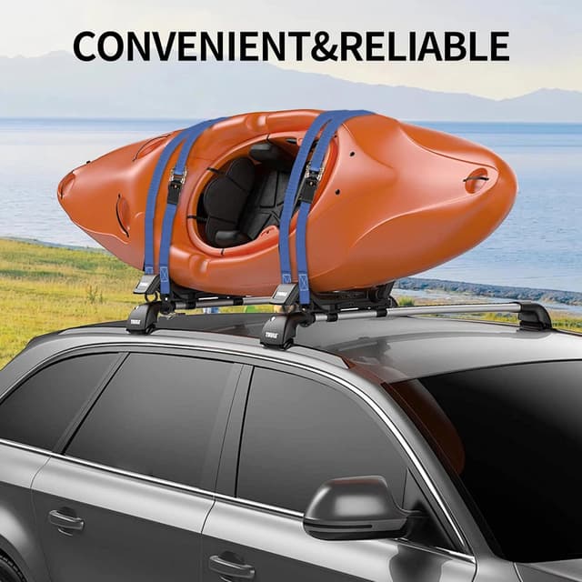 Detalle 2 de Cartman 1" x 15' Ratchet Tie Down straps (up to 1500lbs) – 6 pack in carry bag