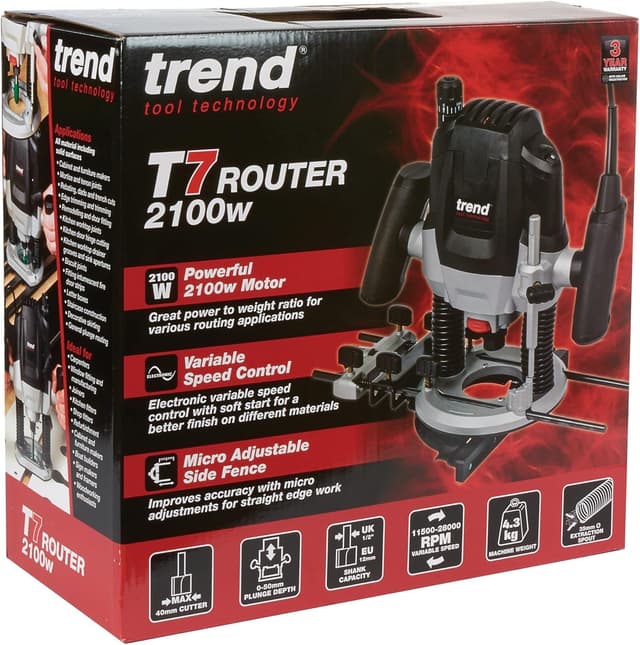 Thumbnail 4 de Trend T7EK/EURO défonceuse plongeante 2100W