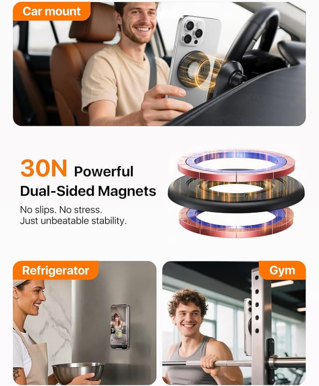 Detalle de andobil 2025 3rd Gen Magnetic Phone Grip for MagSafe 1