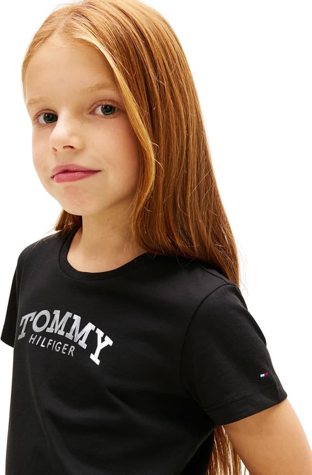 Detalle de Tommy Hilfiger Tommy Foil Tee SS KG0KG08974 maglietta per bambine e ragazze