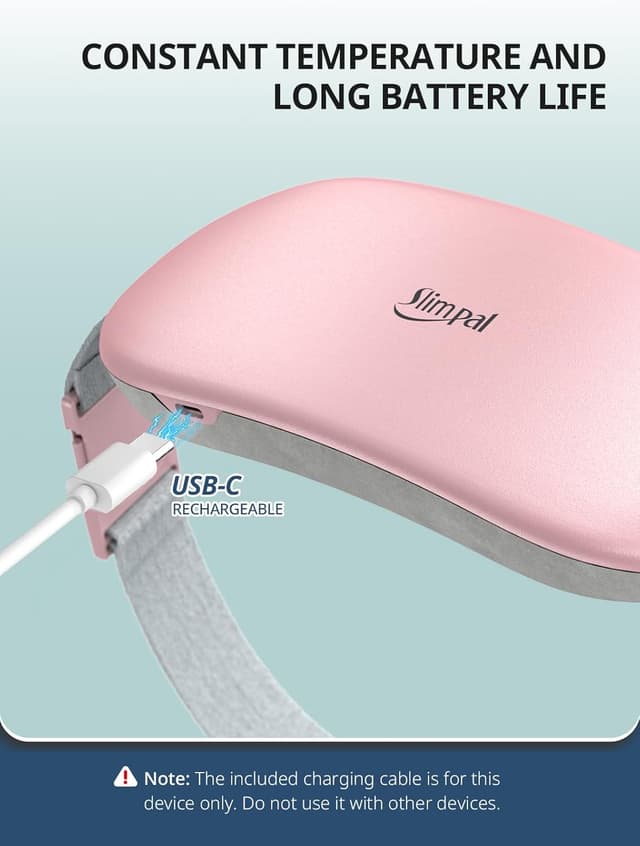 Thumbnail 6 de Slimpal Plus-Sized Electric Cordless Heating Pad (Light Pink) — extra-large heat support