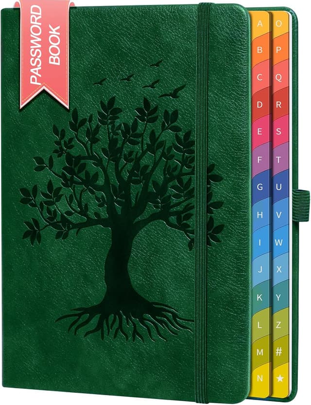 Thumbnail 6 de ZXHQ Password Book with Colourful Alphabetical Tabs (Hardcover Password Keeper) – Light LakeBlue