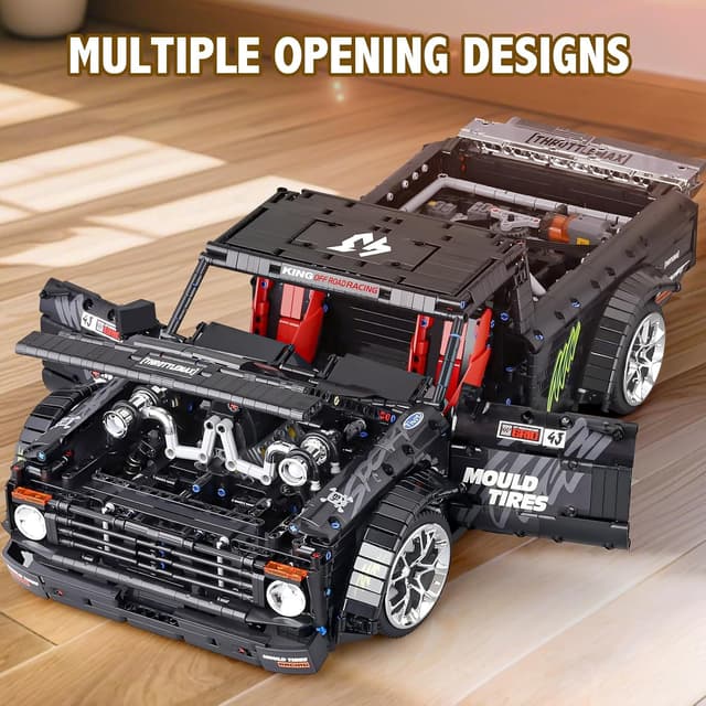 Detalle 2 de Mould King Technik Auto-Modellbausatz Sportwagen (13082) – Sammler-Set mit 3.695 Teilen