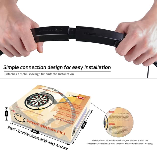 Thumbnail 5 de CyeeLife 360° Dartboard Light 6‑panel