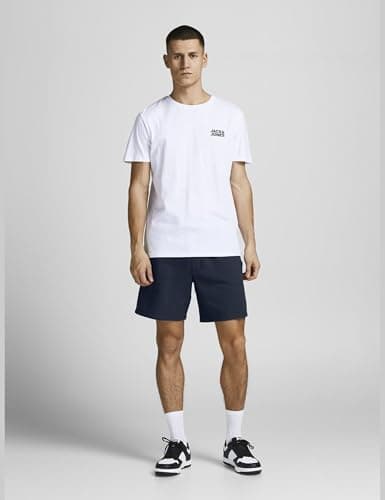 Detalle 2 de JACK & JONES bermuda de sudadera con cordón y bolsillos laterales (talla L) en azul