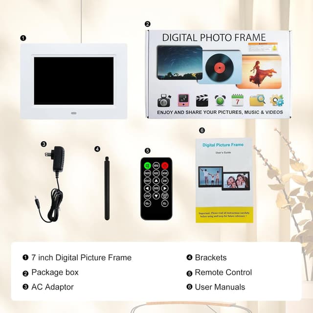 Thumbnail 5 de Johnziny 7 Inch Digital Photo Frame 1024x600P