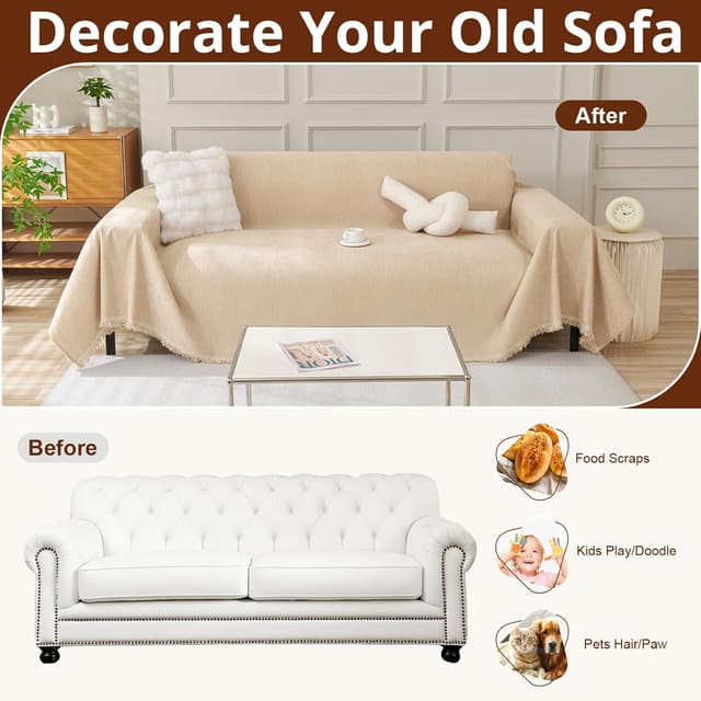 Thumbnail 4 de Royhom Manta Cubre Sofa 180x340 cm