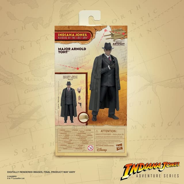Detalle de Hasbro Indiana Jones Adventure Series Major Arnold Toht Action-Figur (15 cm) – F6061