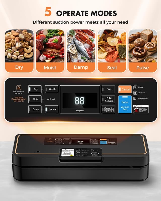 Detalle 1 de UPRUBE Vacuum Sealer 95 kPa 🍽