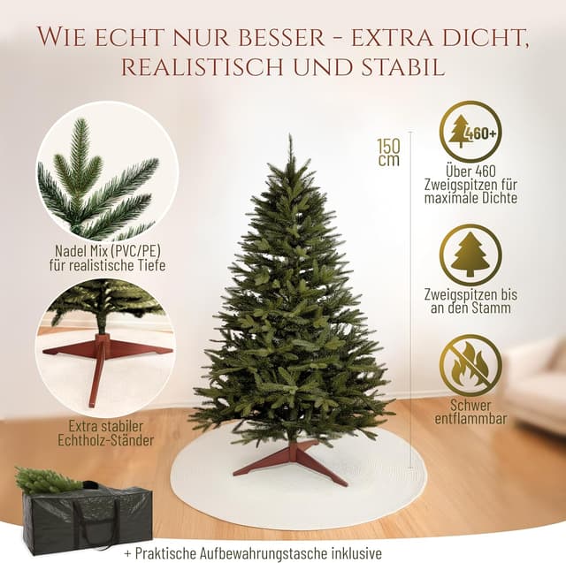 Detalle de Pure Living Weihnachtsbaum 150 cm 🎄