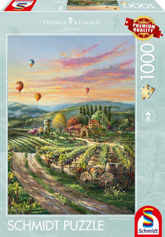 Detalle 2 de Schmidt Spiele Peaceful Valley Vineyard 1000 Teile Puzzle