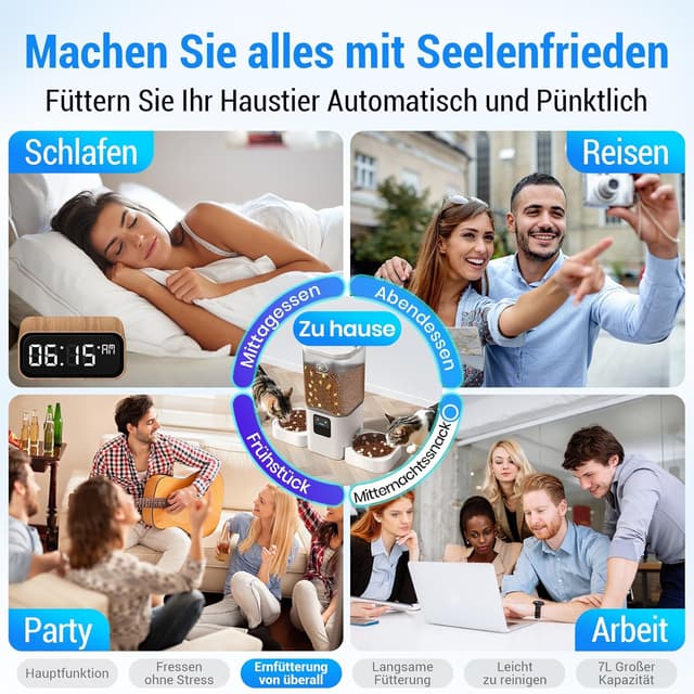 Detalle 2 de Futterautomat 7 L 2 Näpfe 🐱