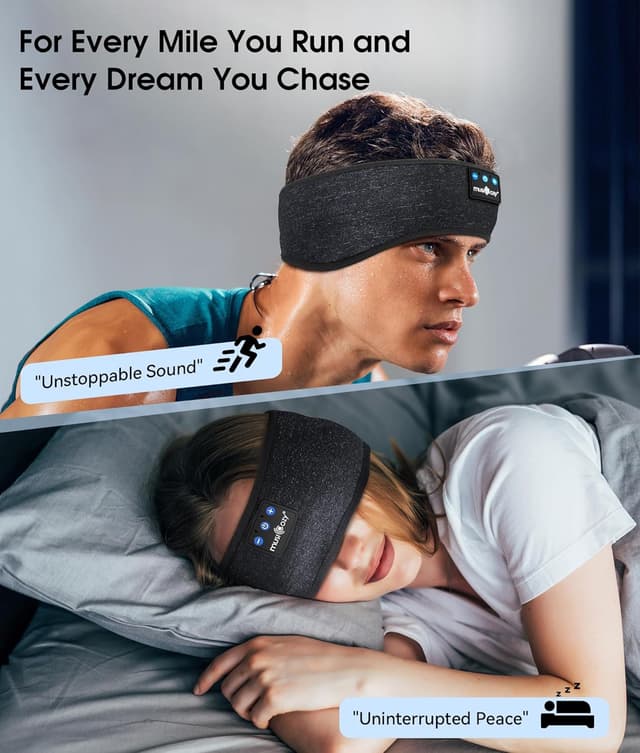 Detalle 2 de MUSICOZY Sleep Headphones Bluetooth 5.4 Headband