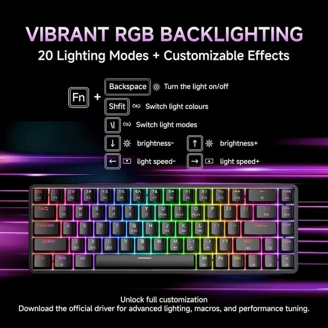 Thumbnail 6 de Dierya DK68 60% gaming wireless