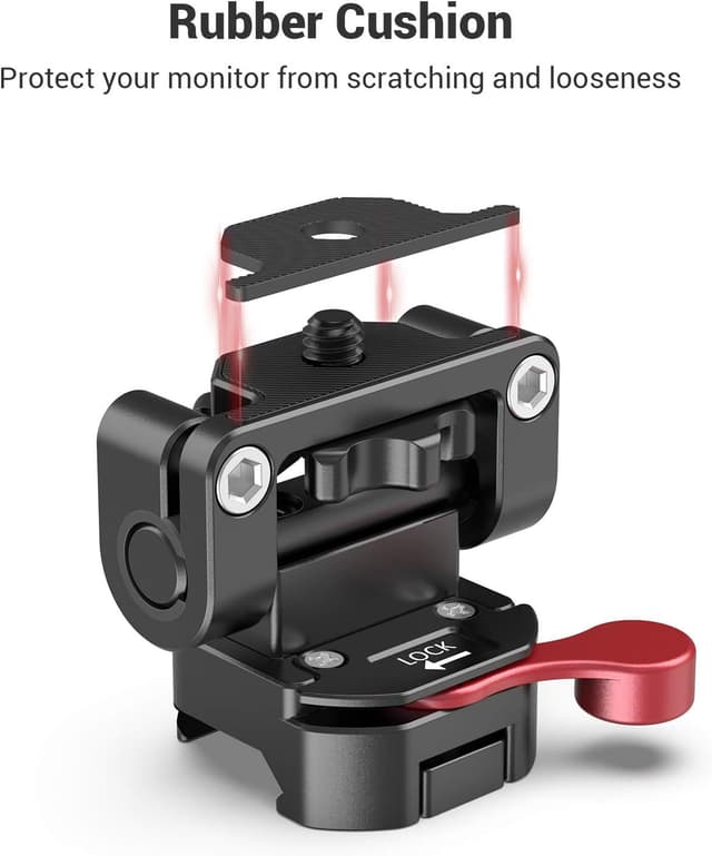 Detalle 2 de SMALLRIG Monitorhalterung Camera Monitor Mount mit NATO Clamp – 2100B für 5–7 Zoll Monitore bis 1,5 kg