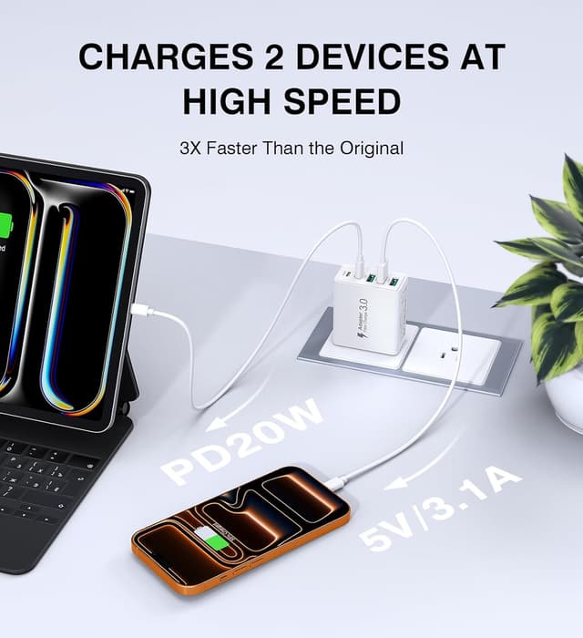 Detalle de 2-Pack 60W USB-C Wall Charger ⚡
