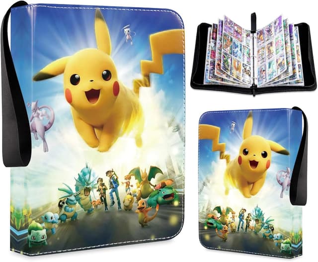 Detalle de HazyZany Sammelkarten-Album mit 3-Ring-Design, wasserdichtem PU & 50 9-Pocket-Blättern (bis zu 900 Karten)