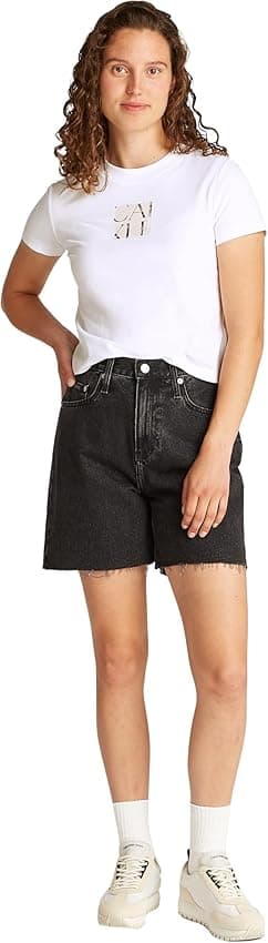 Thumbnail 3 de Calvin Klein Mujer Baby Tee Blanca Manga Corta 👕 XXL