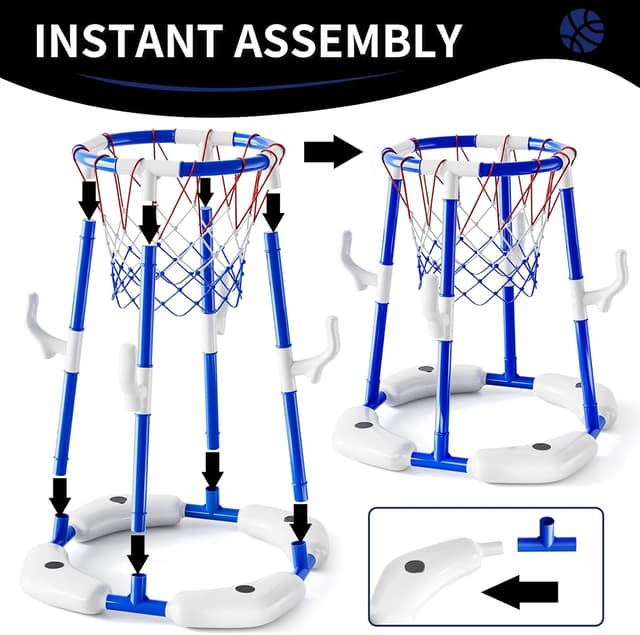Detalle de 2-in-1 Pool Basketball Hoop Game Set