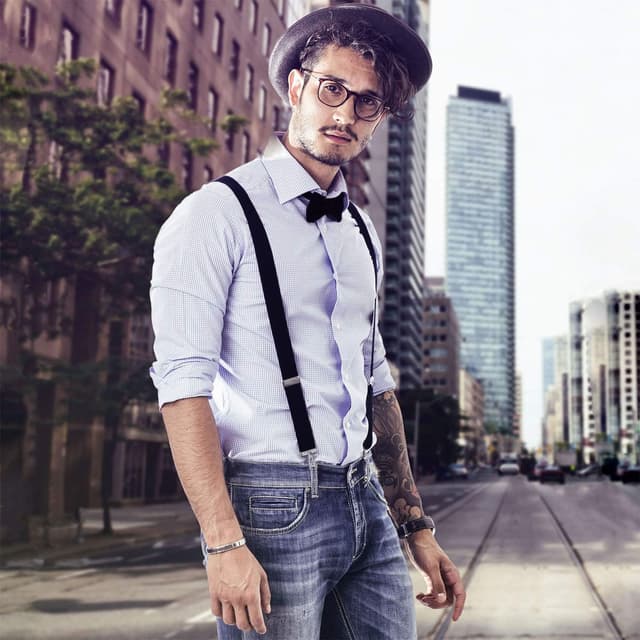 Thumbnail 6 de MASADA Bretelle uomo 3,5 cm fino a 195 cm