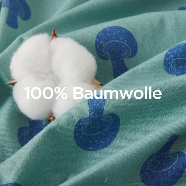 Detalle de Duomiaomiao Schlafsack mit Füßen 1,5 TOG aus 100% Baumwolle für Jungen (2–3 Jahre)