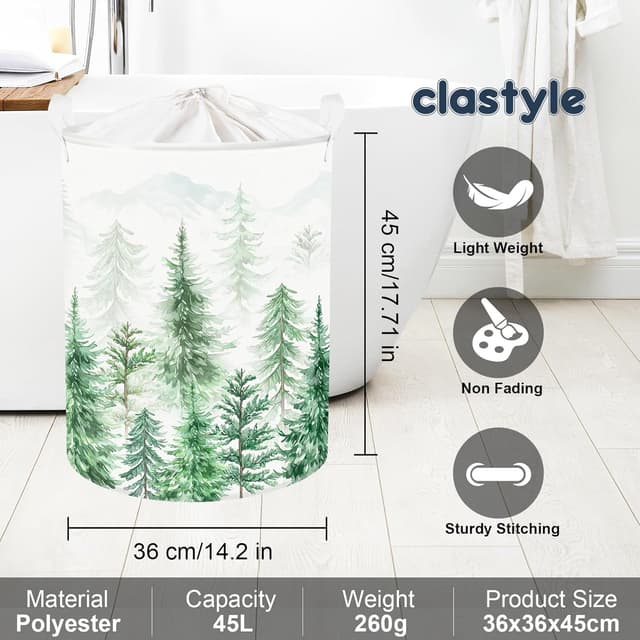 Thumbnail 5 de Clastyle Tannenwald Wildtiere Wäschekorb 36x45 cm