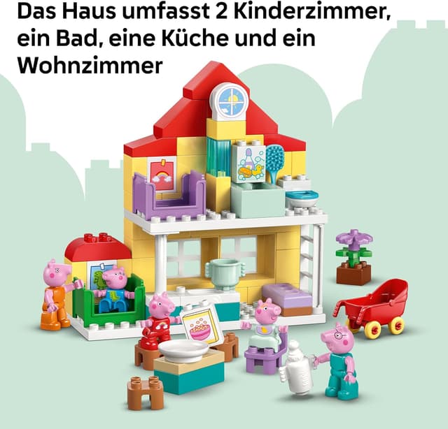 Detalle 2 de LEGO DUPLO Peppa Wutz Familienhaus Lernspielzeug
