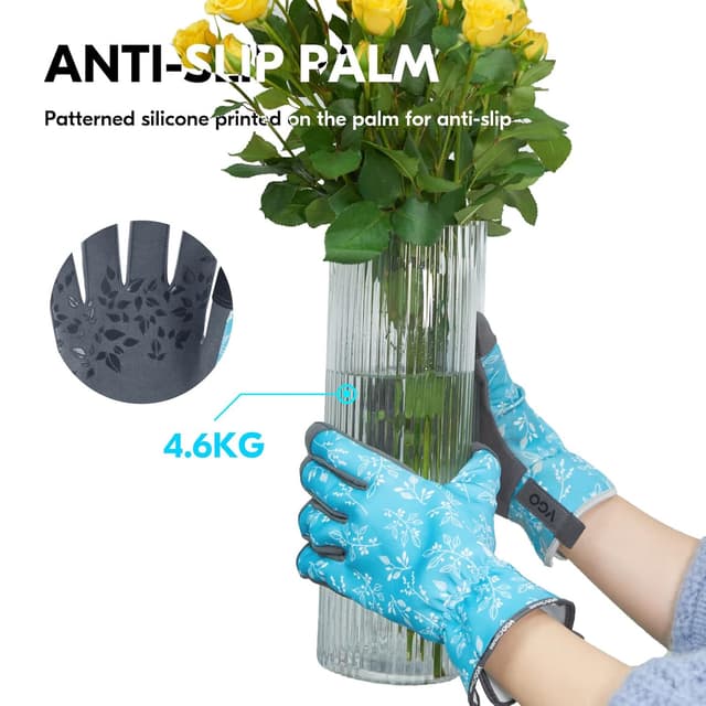 Detalle de Guanti da giardinaggio donna in pelle con touch screen Vgo... (SL7476)