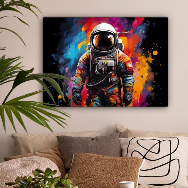 Thumbnail 1 de Impression sur toile 80x60 cm astronaute
