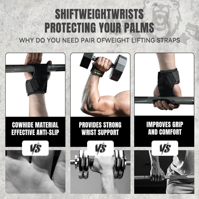 Thumbnail 5 de MANUEKLEAR Gym Straps Double Leather 1 pair