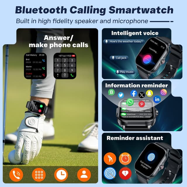 Thumbnail 2 de idomars Smartwatch 2.01" con ECG y llamadas