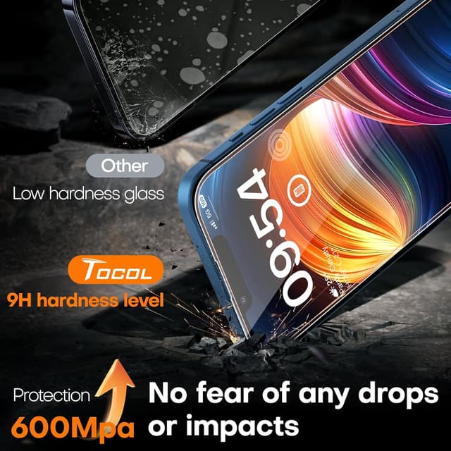 Detalle 2 de TOCOL iPhone 13 Screen Protector 2-pack