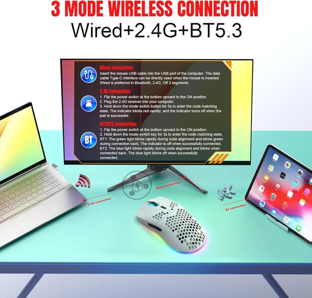 Detalle de CROSS ZEBRA T66 Gaming Mouse 3600 DPI