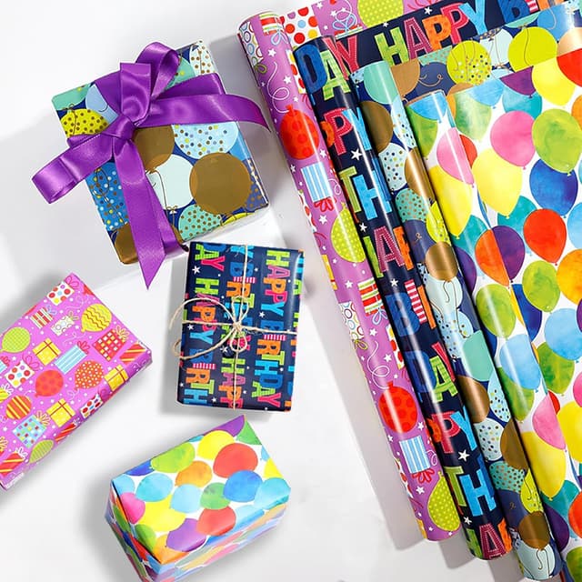 Imagen de Trrrioosy Geschenkpapier 4 Rollen 43 cm breit en OfertitasTOP